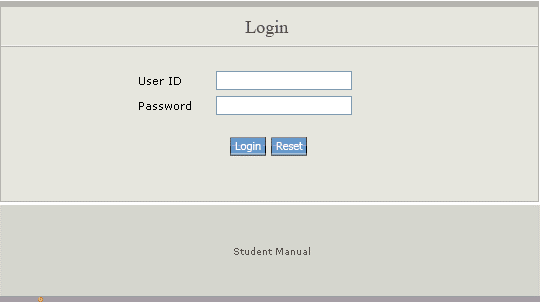 Student Login Page